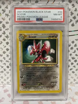 Scizor PSA 8 Black Star Promo Card #33 Pokemon League 74856781 🔥 - Image 1