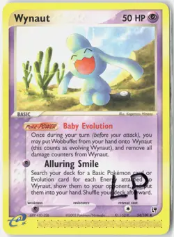 Wynaut 54/100 Uncommon Sandstorm Pokemon Lightly Played - Image 1