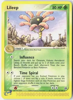 Lileep 42/100 Uncommon Sandstorm Pokemon Near Mint - Image 1