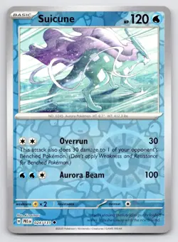 Pokemon Suicune Prismatic Evolutions PRE UC REVERSE HOLO 024/131 NM - Image 1