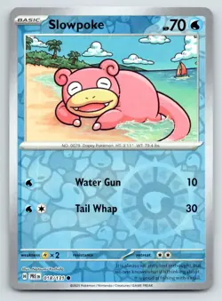 Pokemon Slowpoke Prismatic Evolutions PRE C REVERSE HOLO 018/131 NM - Image 1