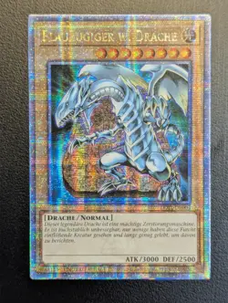 Blauaugiger w. Drache LC01-DE004 Quarter Century Secret Rare Deutsch NM Yugioh - Image 1