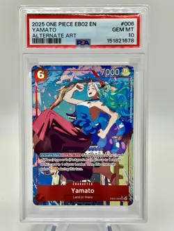 2025 ONE PIECE EB02-EXTRA BOOSTER -ANIME 25TH COLLECTION ALT ART YAMATO PSA 10 - Image 1