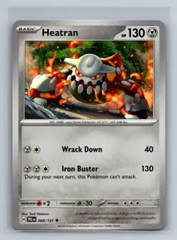 Heatran Normal Uncommon SV: Prismatic Evolutions PRE Metal 068/131 Pokemon Card - Image 1