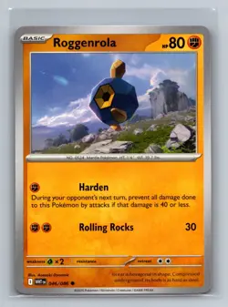 Roggenrola Normal Common SV: White Flare WHT Fighting 046/086 Pokemon Card TCG - Image 1