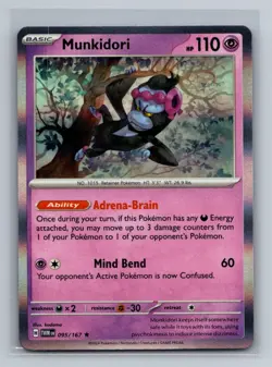 Munkidori Holo Rare SV06: Twilight Masquerade TWM Psychic 095/167 Pokemon Card T - Image 1