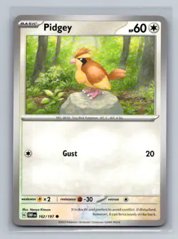 Pidgey Normal Common SV03: Obsidian Flames OBF Colorless 162/197 Pokemon Card TC - Image 1