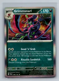 Grimmsnarl Holofoil Rare SV07: Stellar Crown SCR Darkness 096/142 Pokemon Card T - Image 1