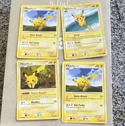 Pokemon TCG Pikachu Lightning 4-Card Lot Nintendo English 2004 79/109+ - Image 1