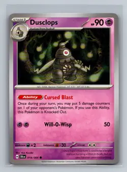 Dusclops Normal Common SV: Shrouded Fable SFA Psychic 019/064 Pokemon Card TCG - Image 1