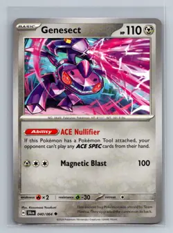 Genesect Normal Uncommon SV: Shrouded Fable SFA Metal 040/064 Pokemon Card TCG - Image 1