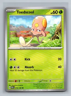 Toedscool Normal Common SV04: Paradox Rift PAR Grass 016/182 Pokemon Card TCG - Image 1