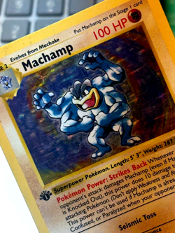 Machamp SHADOWLESS Base Set Holo Rare 8/102 1st Edition 1999 - HP Card - Image 3