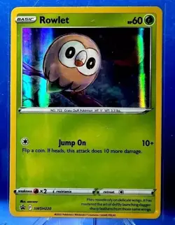 Rowlet HP60 2022 Holo Collectible Pokemon Trading Card - Image 1