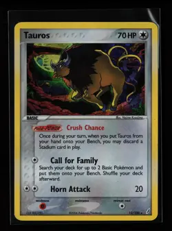 Tauros 12/100 Holo Rare Crystal Guardians Pokemon Card - Image 1