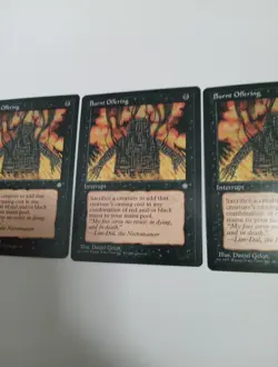 Magic the Gathering MTG Ice Age BURNT OFFERING X 3 1995 - Image 4