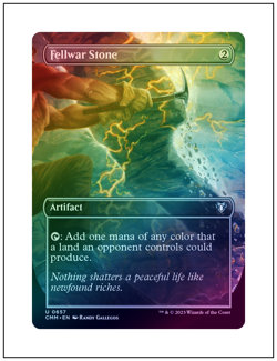 1x Fellwar Stone, Borderless Art Foil, Commander Masters, Magic MTG NM - Image 1