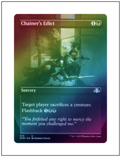1x Chainer's Edict, Borderless Art Foil, Dominaria Remastered, Magic MTG NM - Image 1