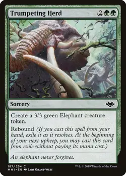 Trumpeting Herd , Modern Horizons , #187 MTG Common - Image 1