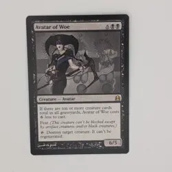 Wizards of the Coast Avatar of Woe Commander 2011 Rare Black Creature Alt Art - Image 1