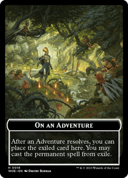 x1 On an Adventure WOE TOKEN MTG 18 TOKEN M/NM 1x - Image 1