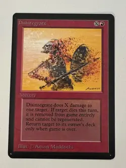 Magic the Gathering MTG Beta Disintegrate NM (Beta Bob) - Image 1
