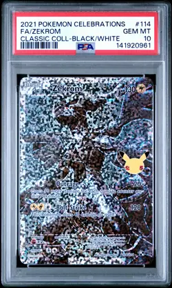2021 POKEMON CELEBRATIONS CLASSIC COLL #114 FULL ART/ZEKROM PSA 10 - Image 1
