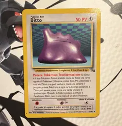 Pokemon Ditto 50 HP 18/62 Fossil Rare Regular Basic Unlimited 1999 - Image 1