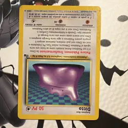 Pokemon Ditto 50 HP 18/62 Fossil Rare Regular Basic Unlimited 1999 - Image 3