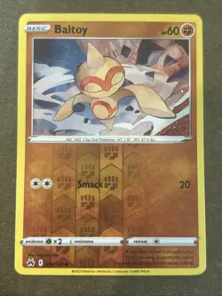 Baltoy 070/159 SWSH: Crown Zenith Reverse Holo Pokemon TCG NM - Image 1