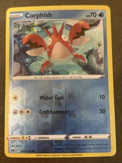 Corphish 033/159 Crown Zenith Reverse Holo Pokemon TCG NM - Image 1