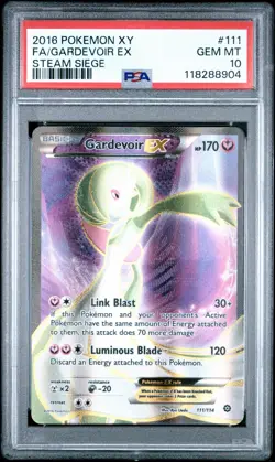 2016 Pokemon Steam Siege Gardevoir EX Full Art #111 PSA 10 Gem Mint - Image 1