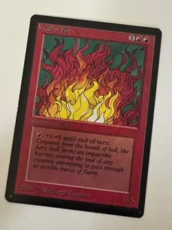 Magic the Gathering MTG Beta Wall of Fire NM- (Beta Bob) - Image 1