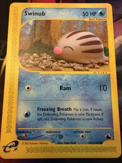 2003 Pokemon Skyridge E Reader Swinub 107/144 Common - Image 1
