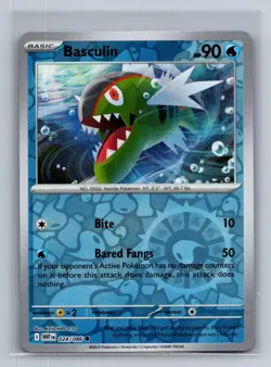 Basculin Reverse Holo Common SV: White Flare WHT Water 024/086 Pokemon Card TCG - Image 1