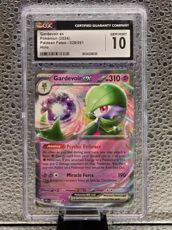 2023 Pokemon Paldean Fates GARDEVOIR EX 029/091 CGC Gem Mint 10 - Image 1