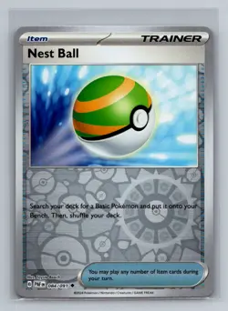 Nest Ball Reverse Holofoil Uncommon SV: Paldean Fates PAF Item 084/091 Pokemon C - Image 1