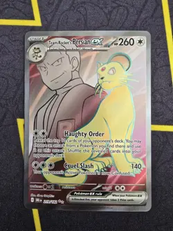 Pokemon Team Rocket's Persian ex Ultra Rare 219/182 DRI SV10: Destined Rivals NM - Image 1