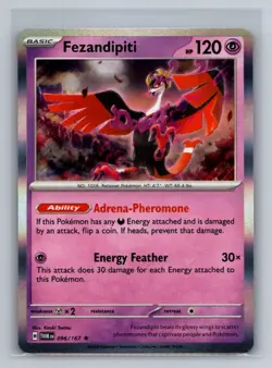 Fezandipiti Holofoil Rare SV06: Twilight Masquerade TWM Psychic 096/167 Pokemon - Image 1