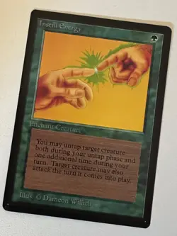Magic the Gathering MTG Beta Instill Energy NM (Beta Bob) - Image 1