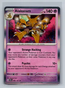 Alakazam Holo Rare SV06: Twilight Masquerade TWM Psychic 082/167 Pokemon Card TC - Image 1