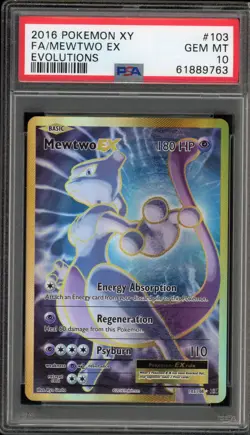 Pokemon Mewtwo EX XY Evolutions Full Art #103 PSA 10 Gem Mint - Image 1