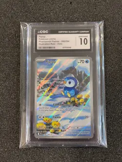 Pokemon Illustration Rare, Piplup 098/094, Phantasmal Flames, CGC 10 GEM MINT - Image 3