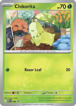 CHIKORITA (COSMOS HOLO) 069 HOLO P ME: MEGA EVOLUTION PROMO POKEMON NM/M - Image 1
