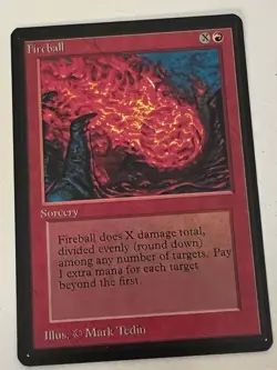 Magic the Gathering MTG Beta Fireball NM (Beta Bob) - Image 1