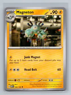 Magneton Normal Uncommon SV: Scarlet & Violet 151 MEW Lightning 082/165 Pokemon - Image 1