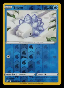 Snom 063/202 Common Sword & Shield Pokemon Reverse Holo Near Mint - Image 1