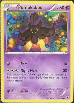Pumpkaboo 44/119 XY - Phantom Forces Regular - Pokemon Card - Image 1