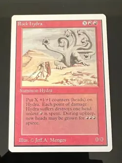 Magic the Gathering MTG Unlimited Rock Hydra NM (Beta Bob) - Image 1
