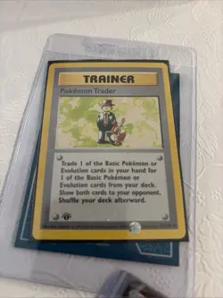 Pokemon 1st Ed Base set Pokemon Trader 77/102 - (LP) Rare - Image 2